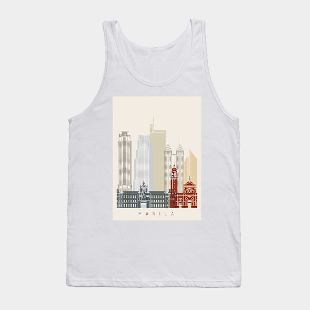 Manila skyline poster Tank Top by PaulrommerArt